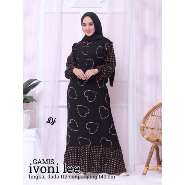 Terlaris gamis IVONI LEE motif love