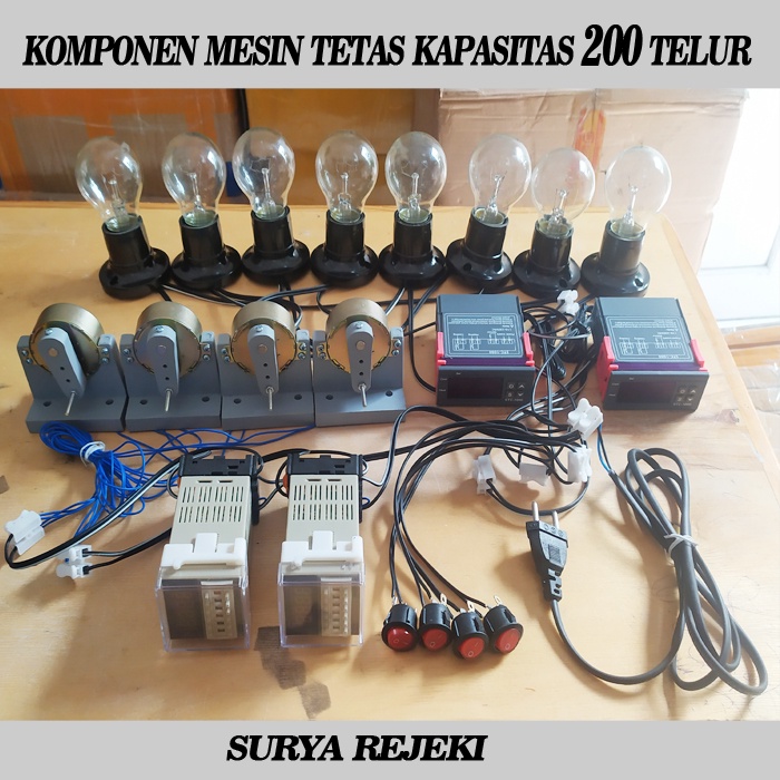 komponen mesin tetas telur full otomatis / penetas telur otomatis kapasitas 200 telur