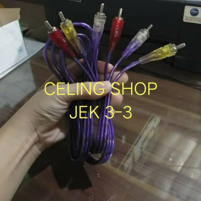 kabel jek jeck RCA shalon salon SPEAKER DVD TV 3-3  1,5mtr