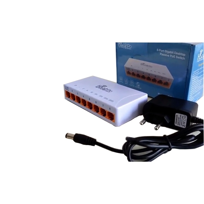 Desktop Switch HSAirpo SG108P 10/100/1000Mbps 8 PORT - PoE Support