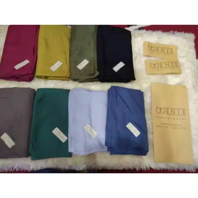 INJI SCARF. INJI POLOS BAHAN VOAL ULTRAFINE