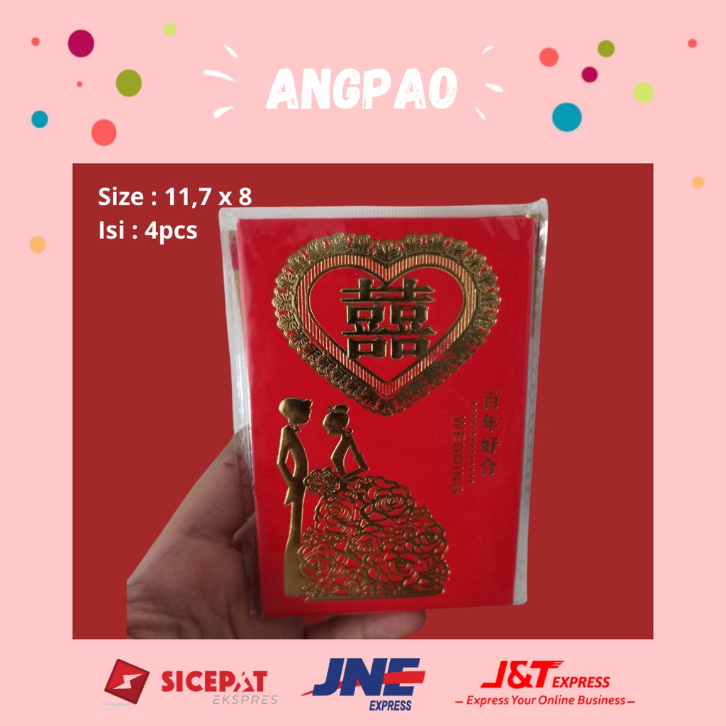 

ANGPAO WEDDING | AMPLOP MERAH | ANGPAO SANGJIT ISI 5 PCS