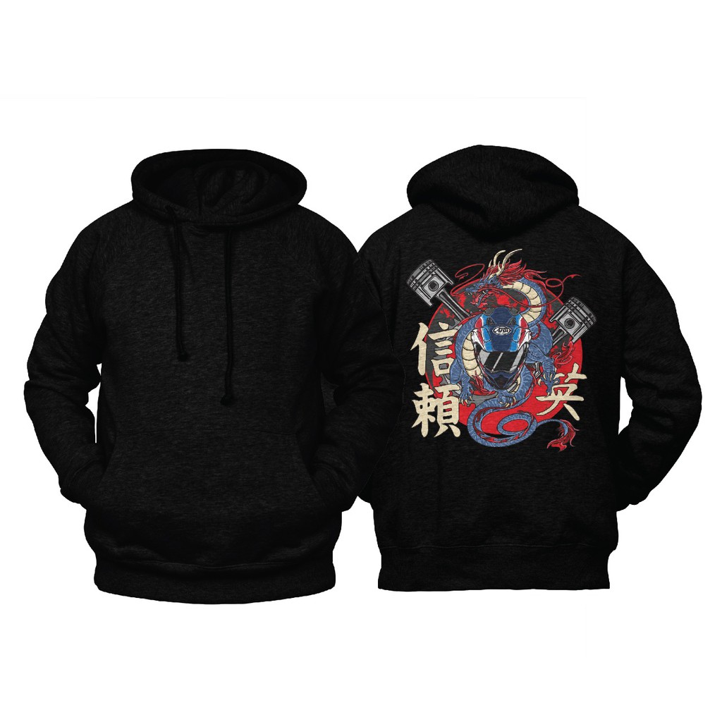 Dries hoodie JAPANESE SERIES BLUE DRAGON
