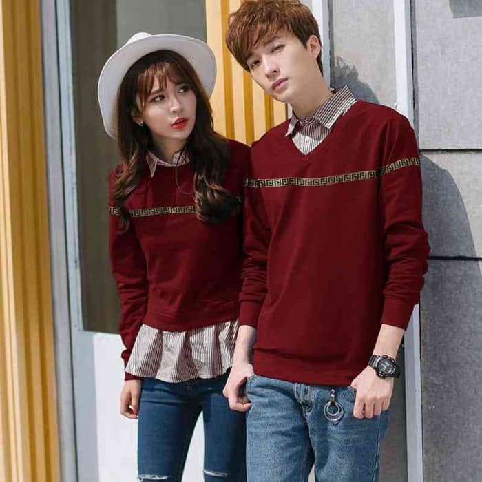 jaket couple jacket couple jaket pasangan murah QING ARMY MAROON