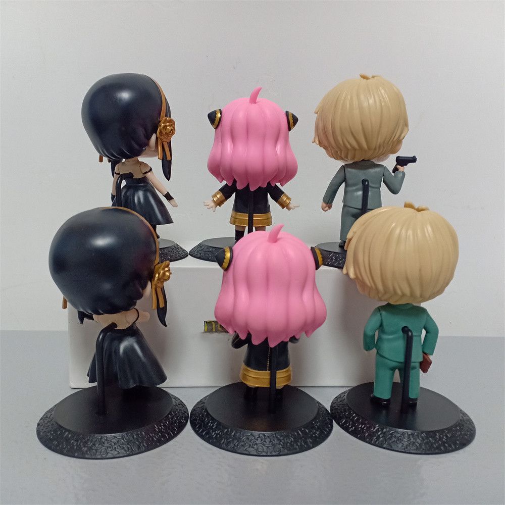 6pcs/set Spy x Family Anime Figure Anya Forger/Yor Forger/Loid Forger Action Figure Thorn Princess/007 Figurine Doll Toy