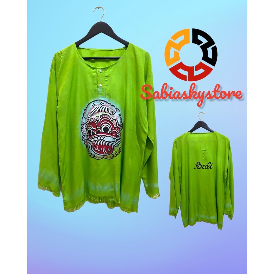 Baju Kaos Barong Tangan Panjang Polos Warna Bali Baju Pantai Pria dan Wanita