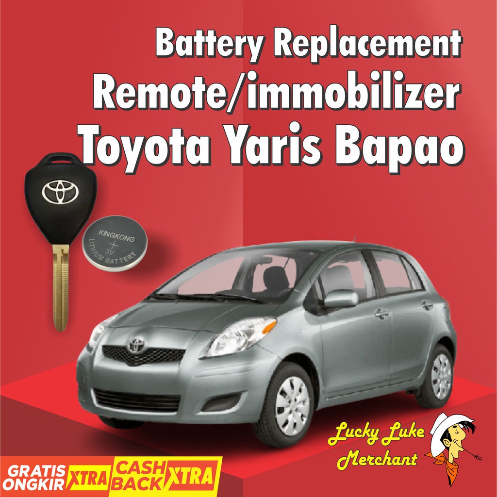 baterai remote kunci mobil Toyota Yaris Bakpao Bapau Bapao immobilizer keyless smartkey
