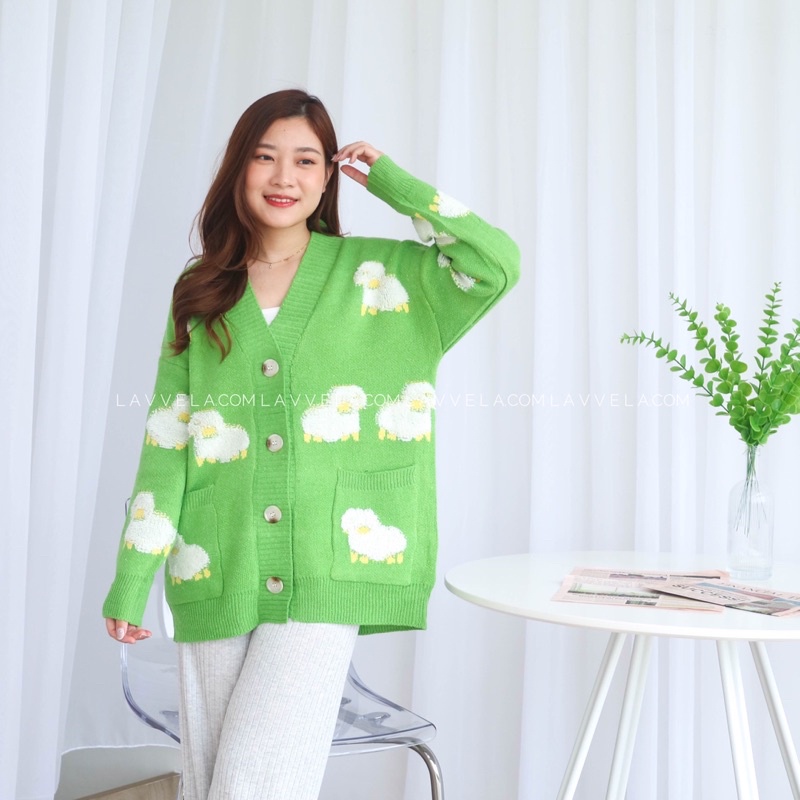 LAVVELA CARDIGAN IMPORT RAJUT DOMBA