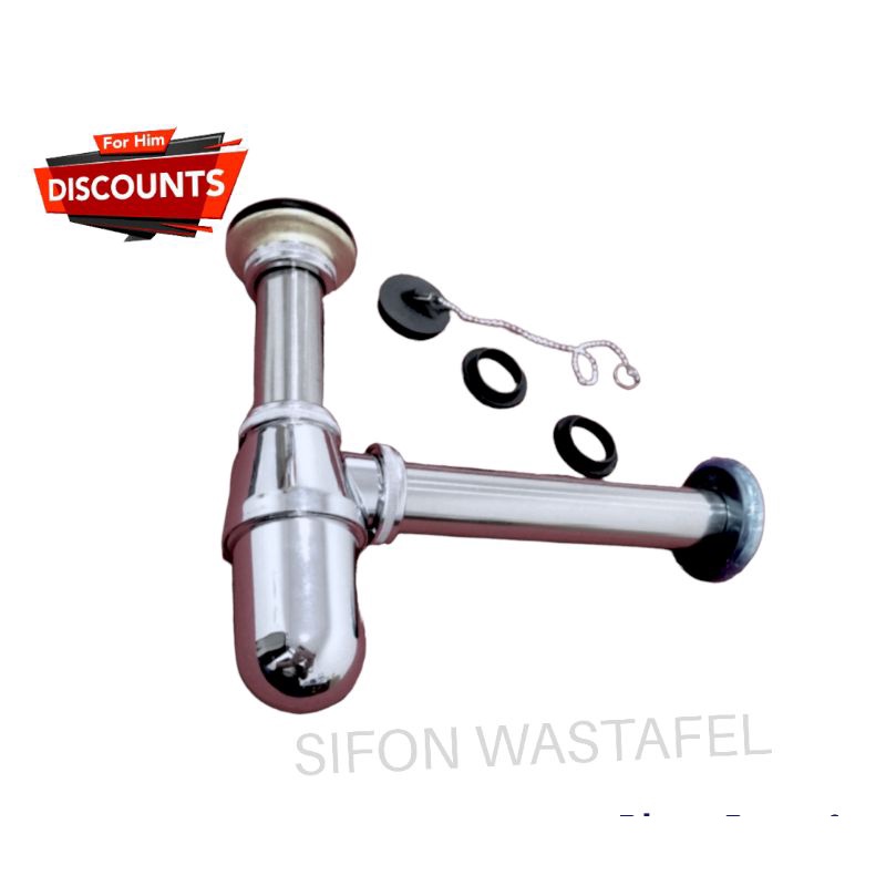 Sifon Botol 1 1/4 INCH Wastafel Afur Pembuangan Air Stainless Avur Sink Dapur