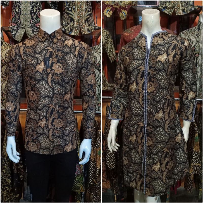 Batik Couple NotoArto Batik IPNU-IPPNU Kemeja Pria Sogan Lawasan Manuk Kembar Katun Cap Solo 2564