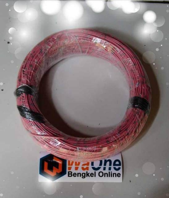 Pink 20 Meter Kabel Body Bintik AVSS 0.5 mm Versi Bagus Kulit Padat