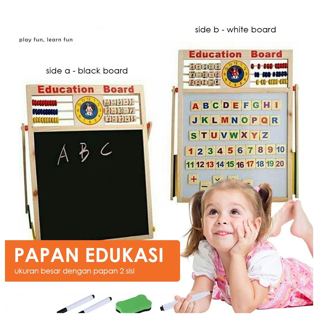 

KC Baby - Drawing Board Magnet 2 in 1 / Papan Tulis Belajar / Papan Tulis Anak / Mainan Edukasi