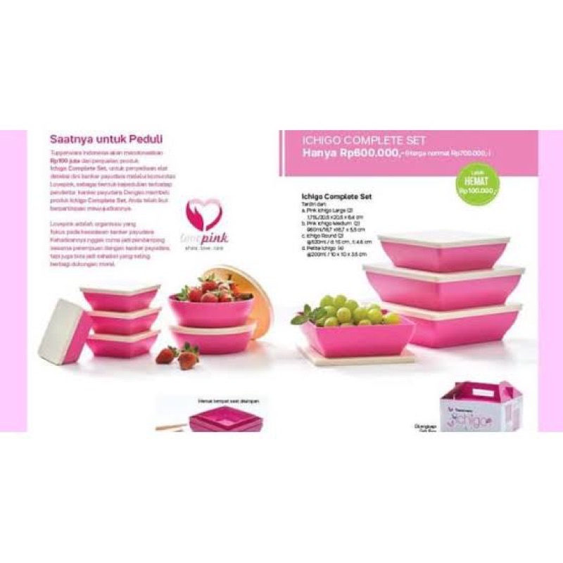 Ichigo set tupperware Original