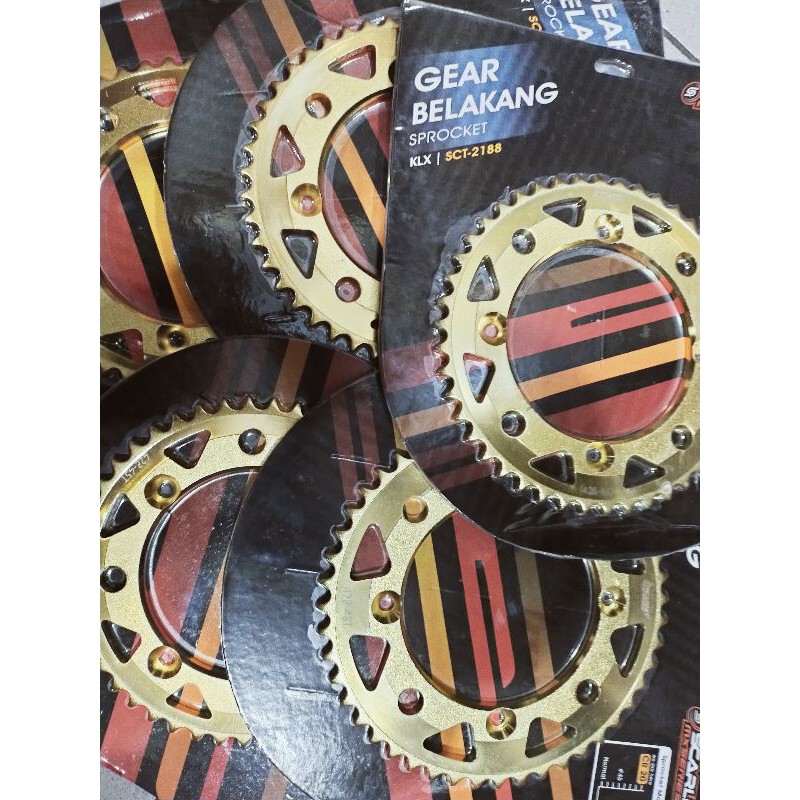 SSS TK RACING SCARLET GEAR GER BELAKANG PNP KAWASAKI DTRAKER KLX 150 SUPER MOTO