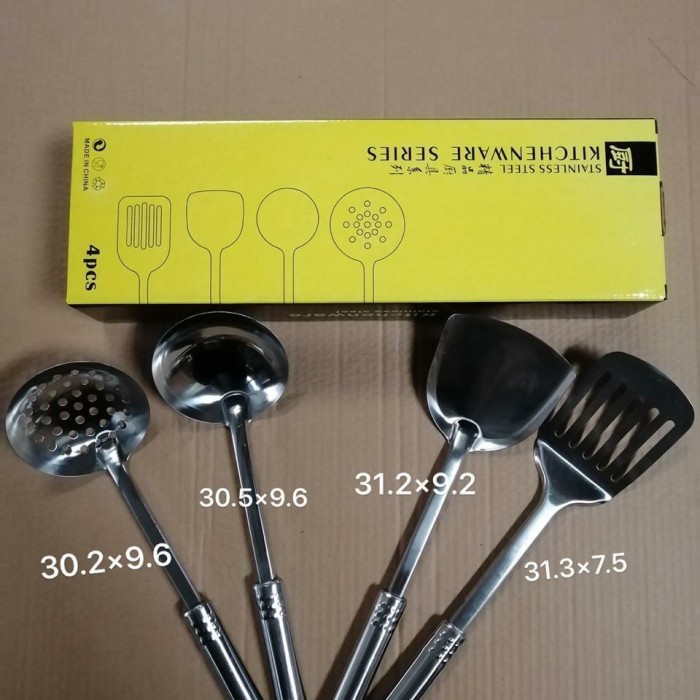 spatula set stainless 4 bh Sutil / set / spatula set / spatula stainless / peralatan masak set