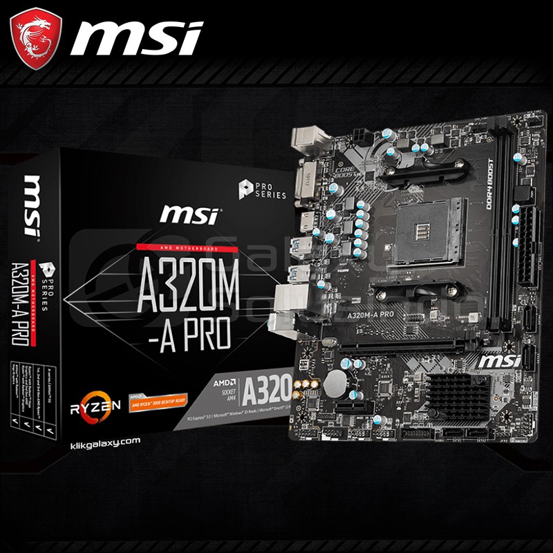 Motherboard AMD MSI A320M-A PRO (AM4, A320, DDR4)