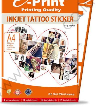 

☆ e-Print Inkjet Tattoo Sticker A4 200gsm 5lbr Kertas Tato Stiker ePrint ➮