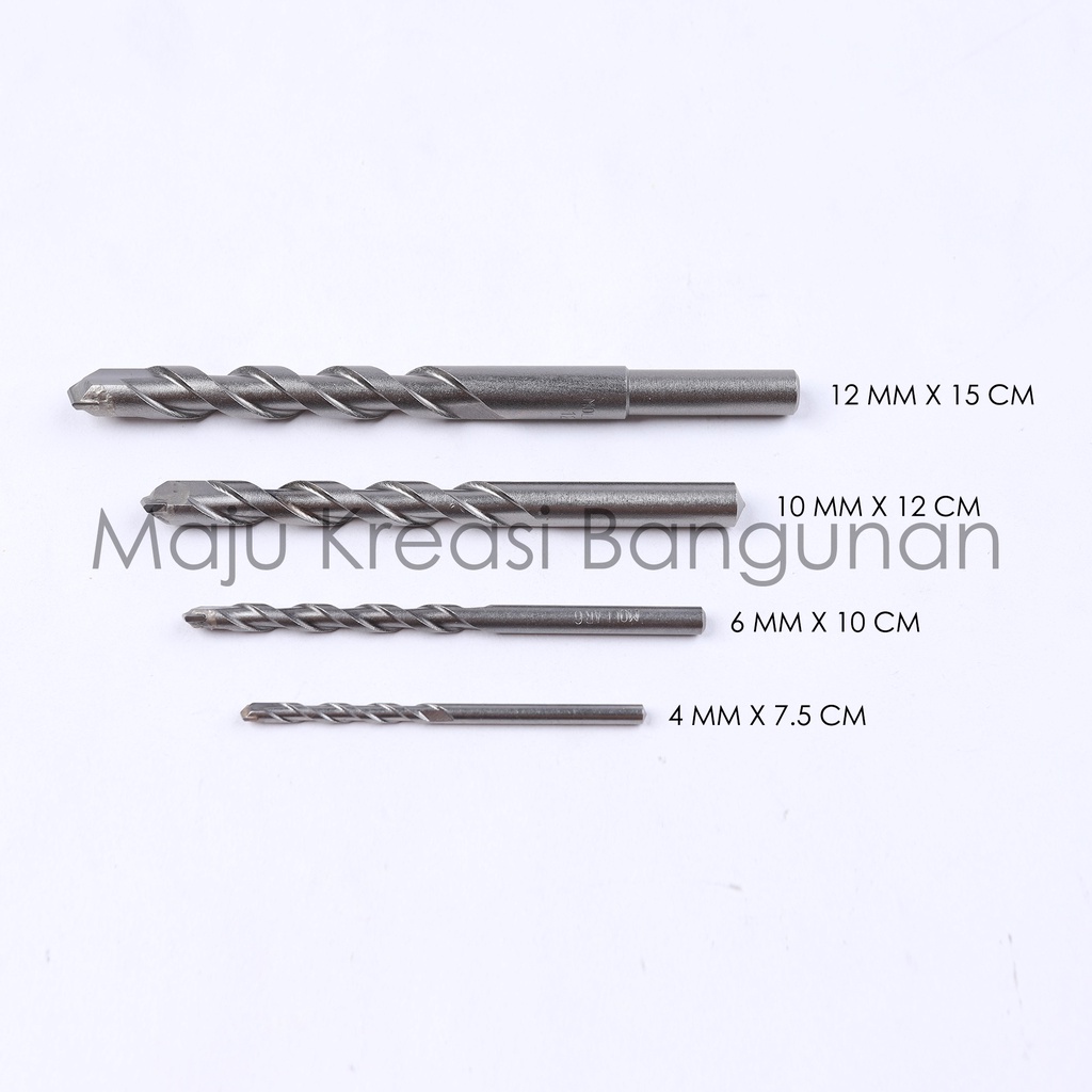 Mata Bor Beton 12mm 12 mm Tembok Dinding Mollar Masonry Impact Drill Bit