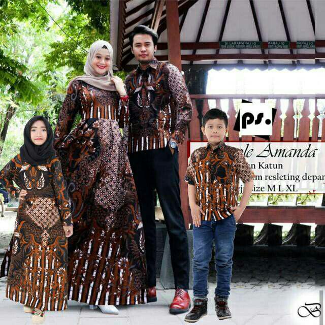 (couple Keluarga ) Batik Couple Keluarga Sania Ruffle Ori Ndoro Jowi Dnt - Candi