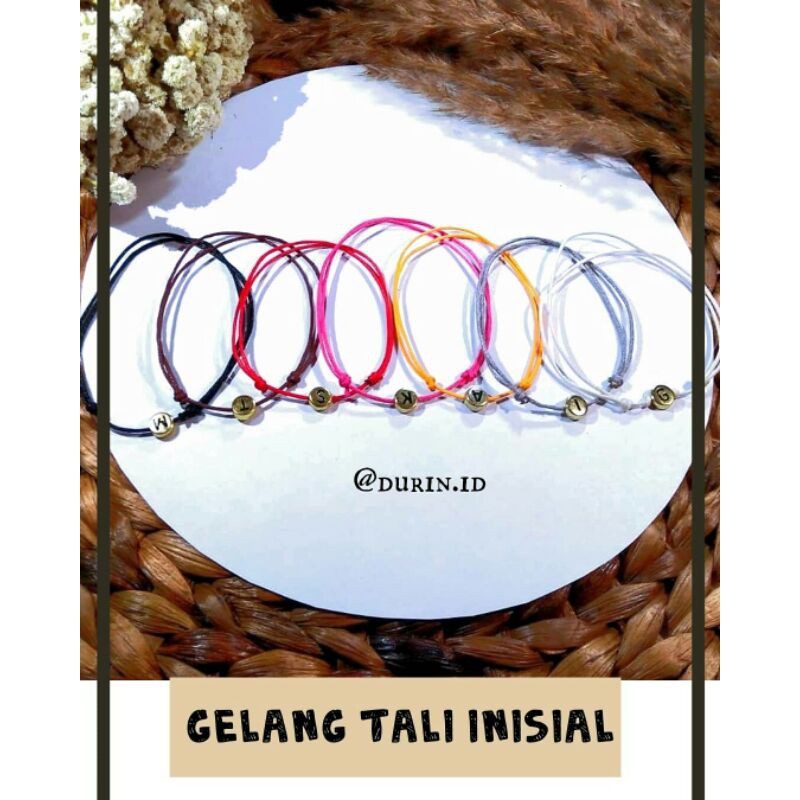GELANG HURUF INISIAL, GELANG HURUF ALFABET, GELANG TALI INISIAL
