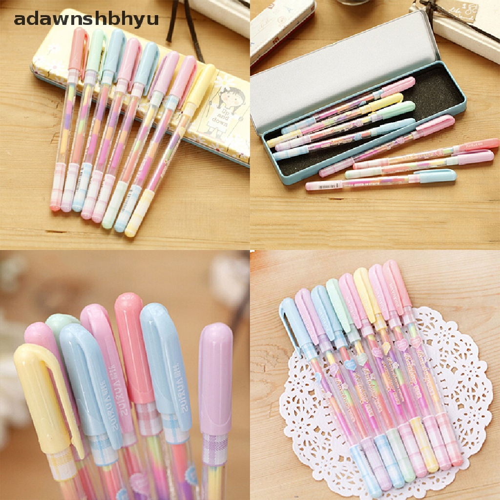 Adawnshbhyu 2pc Pulpen Stabilo Lucu Spidol Stationary Point Bolpen 6warna