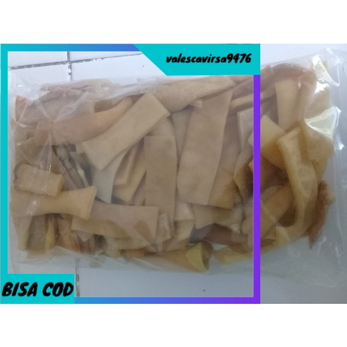 

⭐BISA COD⭐ KERUPUK RAMBAK MENTAH KULIT SAPI ASLI 500 gram bentuk Lebar