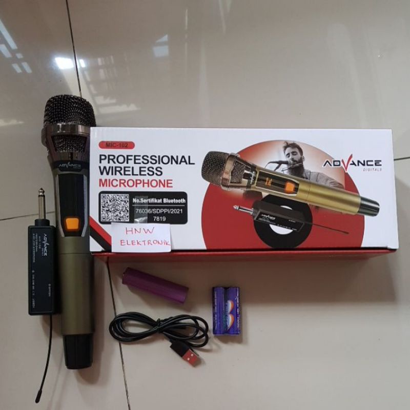 mic microphone wireless wireles single isi 1 Advance 102 receiver USB