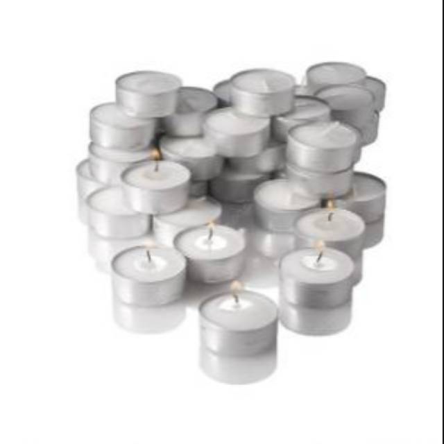 Lilin Tealight Bundar 100 Pcs - Putih