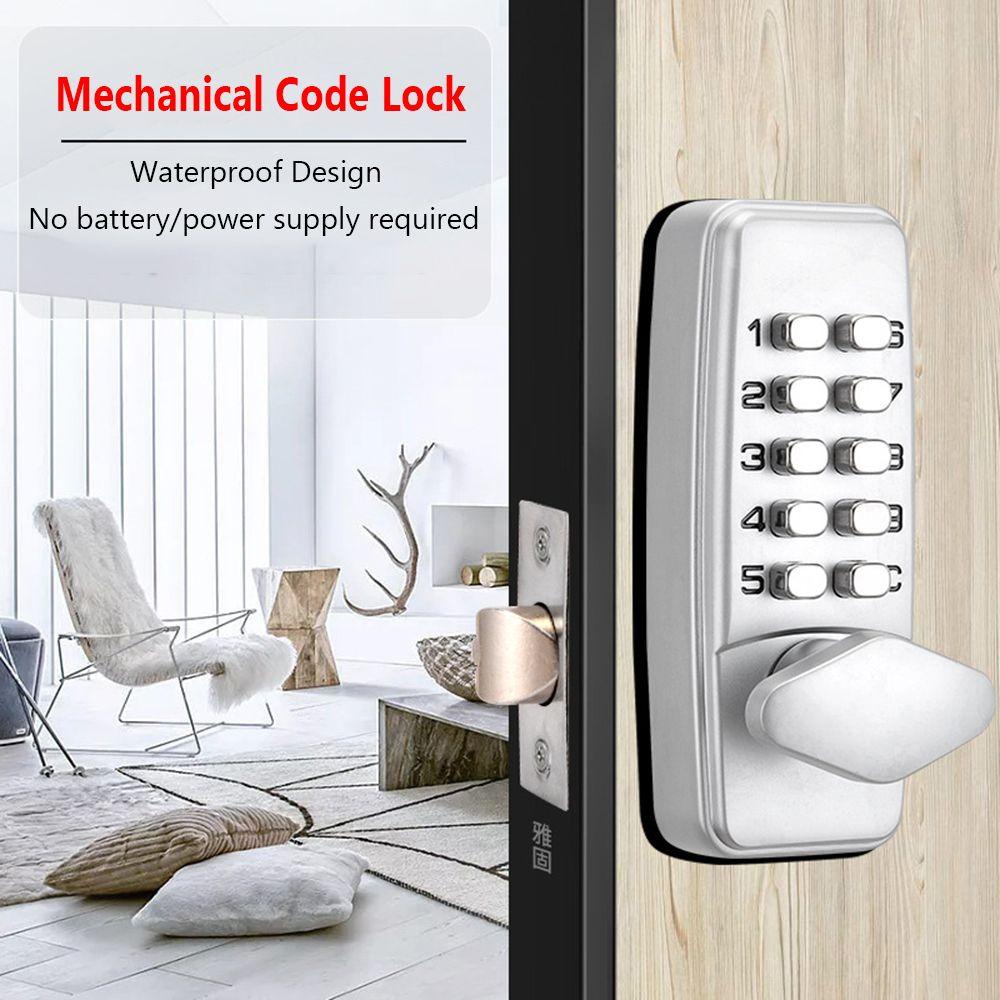 Top Kunci Kode Mekanik Digital Zinc Alloy Keyless Push Button Door Lock