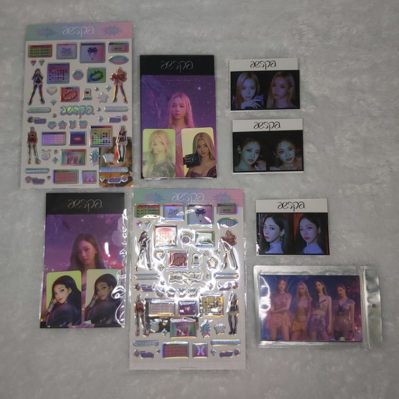 Ready Stock Aespa Hologram Holo Film Set Filmset Lenticular Photocard Photo Card Epoxy Black Mamba P
