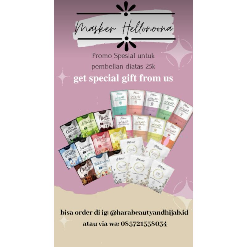 

PROMO SPESIAL!!! Pembelian diatas 25k akan dptgift spesial