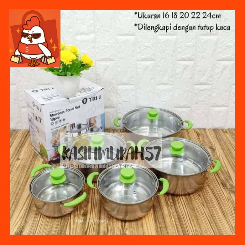 PANCI SET SUSUN 5 TUTUP KACA / PANCI 5 SUSUN TUTUP KACA TRI J