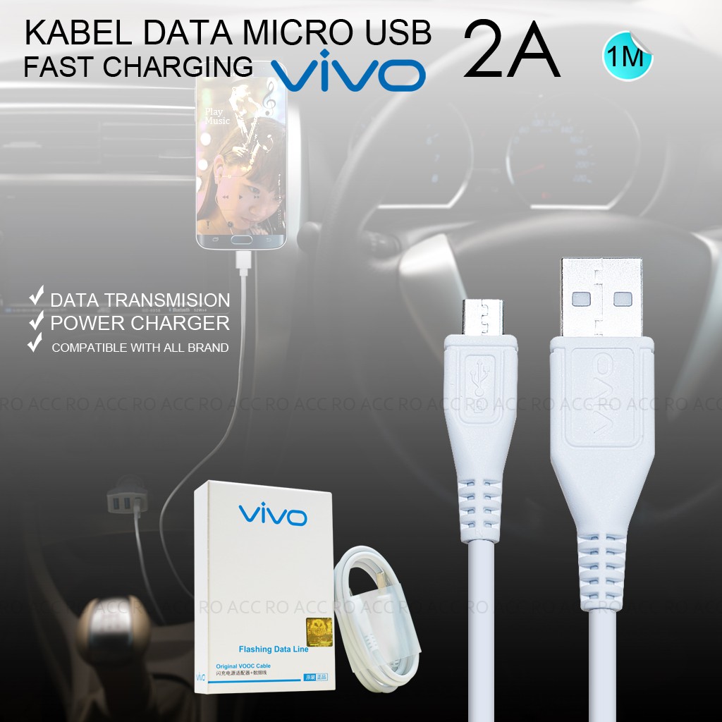 [RO ACC] VIVO KABEL DATA 2A FAST CHARGING MICRO USB ORIGINAL