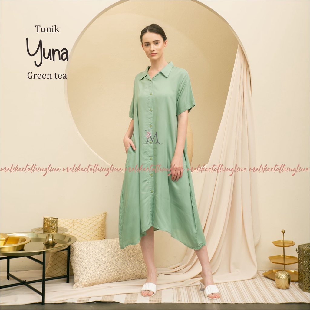 TUNIK / DRESS WANITA KOREA MOTIF YUNA