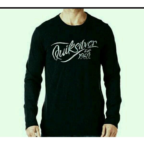 Kaos Lengan Panjang Quiksilver Keren - Hitam