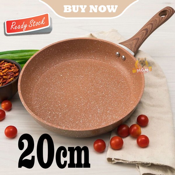 Marble Frypan 20cm pengorengan teflon anti lengket INDUKSI READY