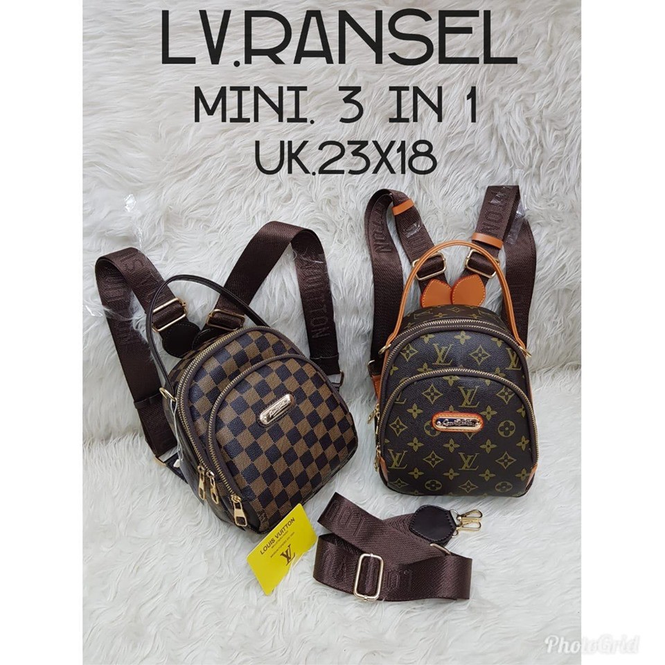 Jual Tas Wanita Ransel Mini Import LV TAS MULTIFUNGSI