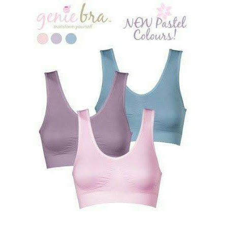 [ORI]  3 Pcs Genie bra Pastel | Bra berkualitas Made in japan | Bra Tanpa kawat bahan lembut dan nyaman