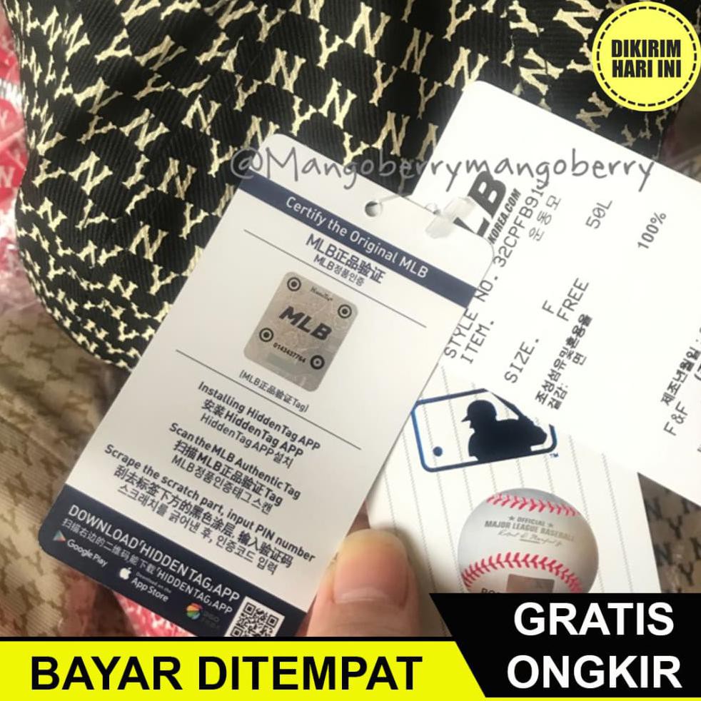 JB3857 MLB NY Yankees monogram waist bag - BEIGE 100% original