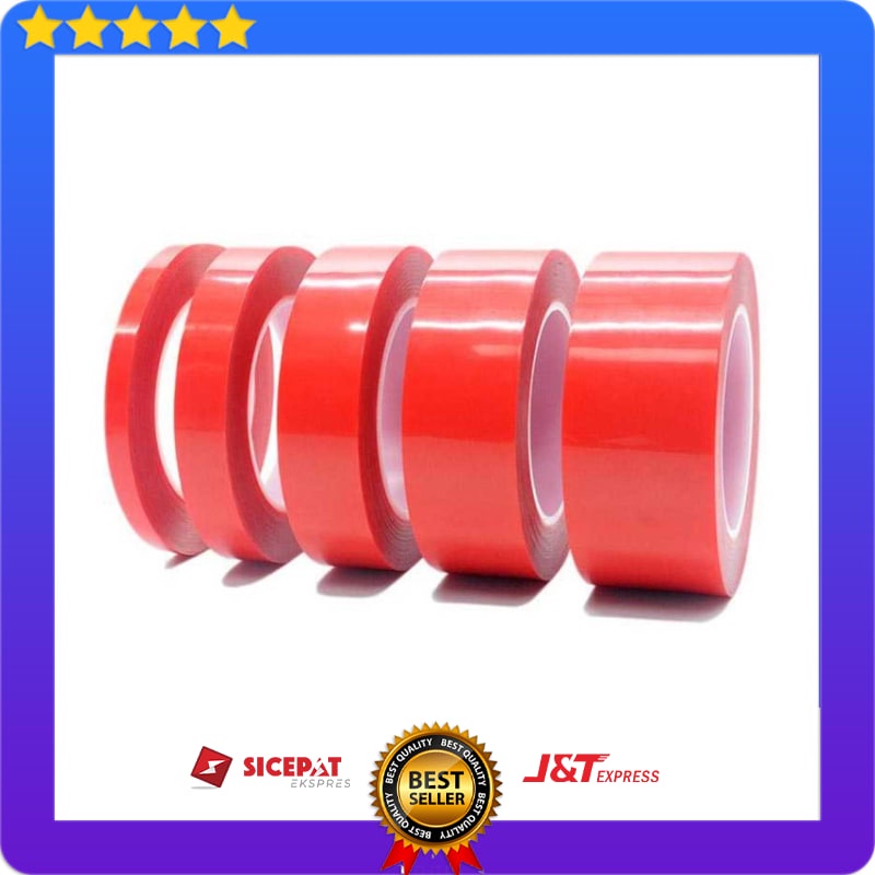 

Perekat Double Tape Acrylic Adhesive Transparent Sticker - Double Tape Bening Transparan