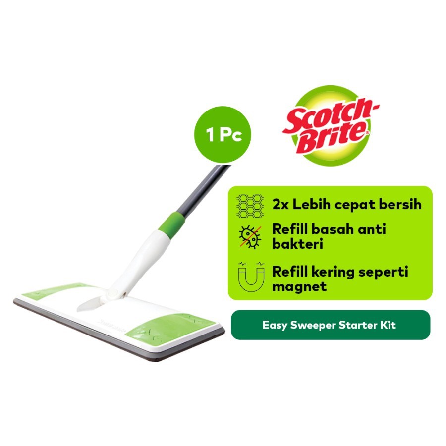 Scotch-Brite 3M Easy Sweeper Plus Starter Kit Lap Pel Sapu Serbaguna Q-600