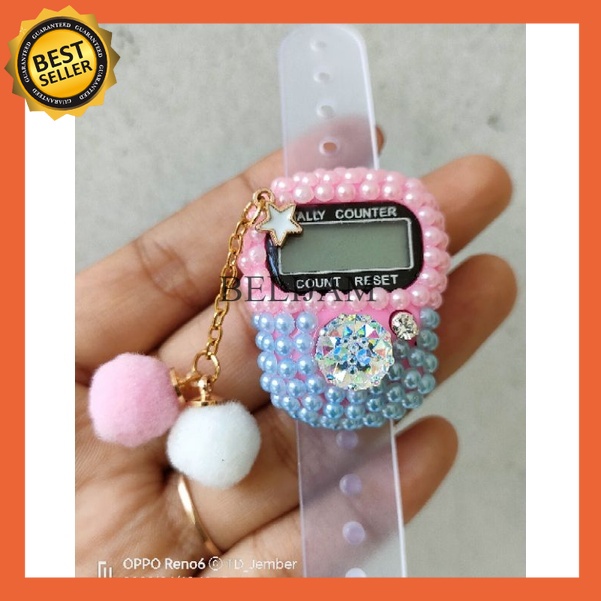 TASBIH DIGITAL CANTIK / TASBIH DIGITAL SWAROVSKI [POM-POM] tasbeh - tasbih digital - tasbih digital 