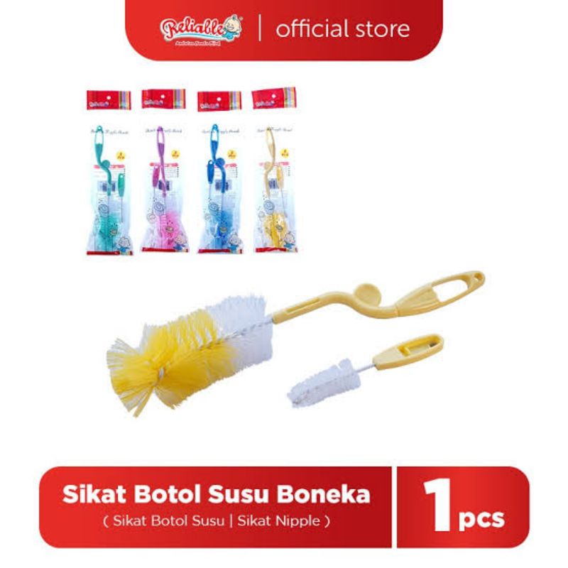 Sikat botol putar dot bayi isi 2 RELIABLE Xibei BPA Free