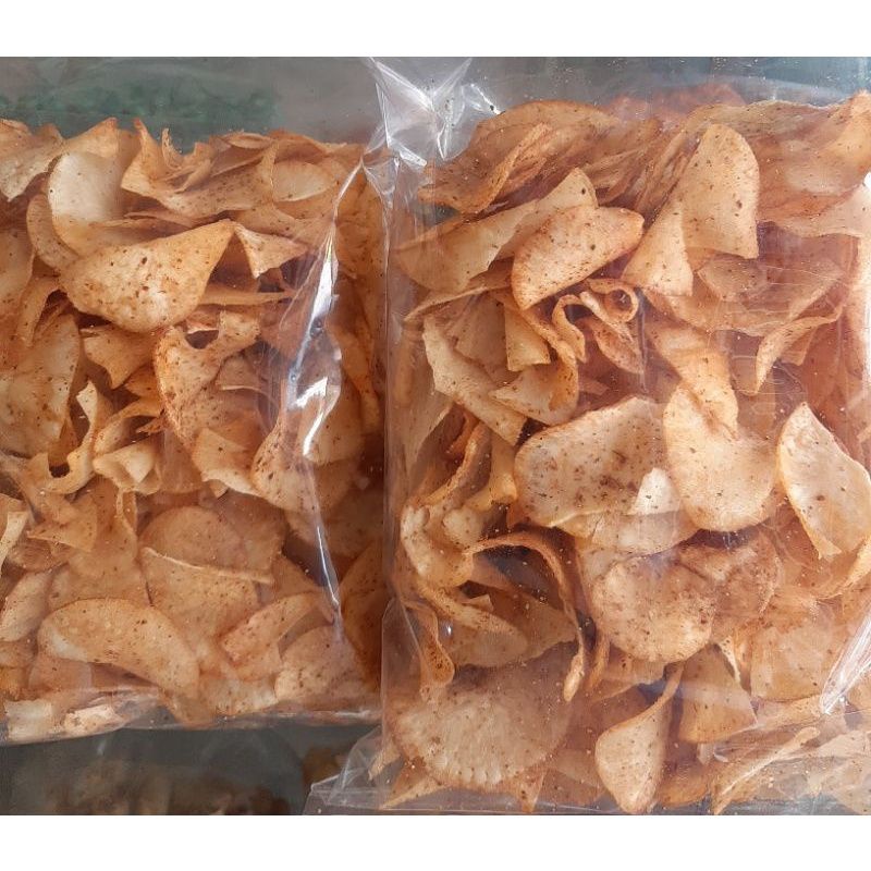 

KERIPIK SINGKONG LADA PEDAS 500GR(1/2KG)/KRIPIK SINGKONG PEDAS LADA/CEMILAN MURAH/SNACK KILOAN