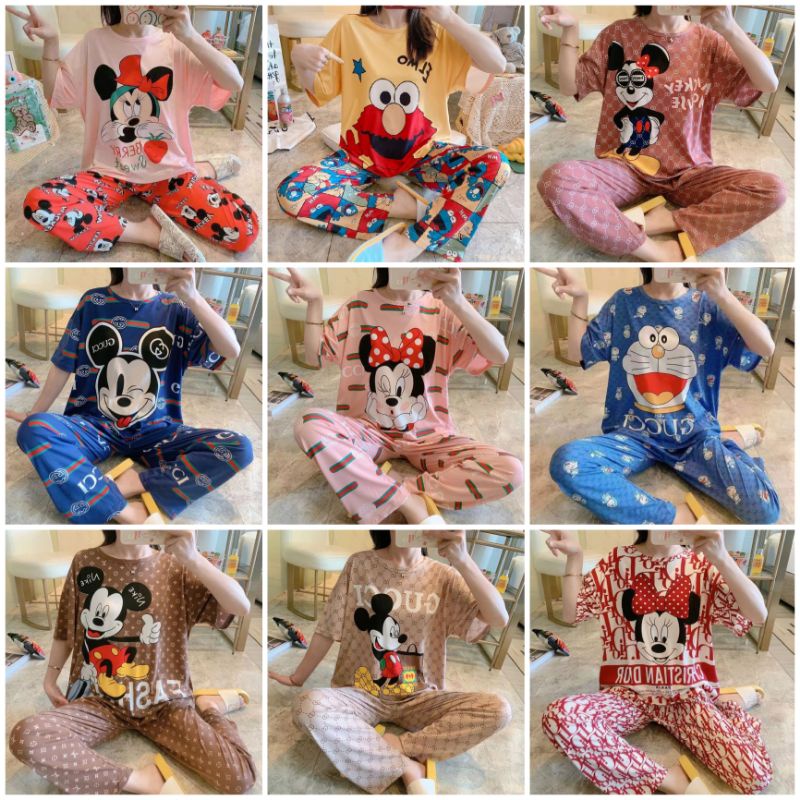 Piyama Cp Import/Baju tidur CP import /Piyama fashion wanita murah /Baju Tidur  import murah C10-BC,C17-AB