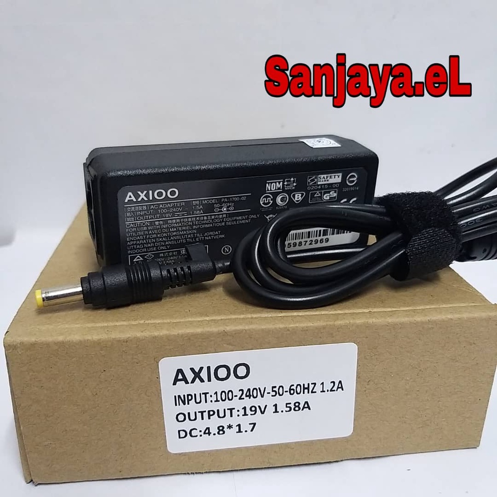 Adaptor Casan Laptop Notebook Axio Pico PJM CIM W217 M1100 M1110 19V 1.58A 4.8X1.7MM Original