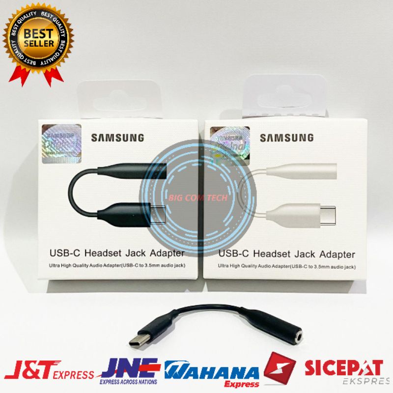 Converter Earphone Headset Handsfree Samsung Galaxy S21 / S21 FE / S21+ / S21 Ultra / S20 / S20 FE / S20+ / S20 Ultra / S22 / S22+ / S22 Ultra / M52 / M53 Usb Type-C To Jack Audio 3.5mm Original