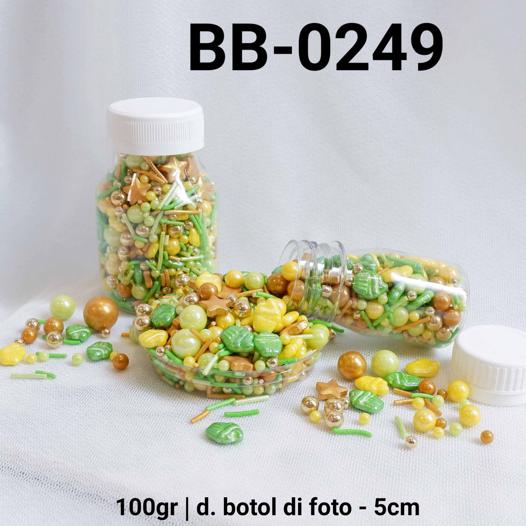 

BB-0249 YBB Sprinkles sprinkle springkel 100gr hijau idul fitri natal