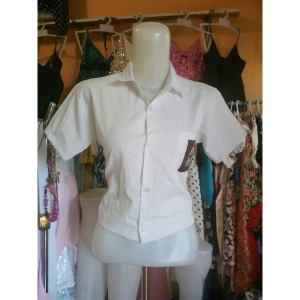 seragam sma crop top