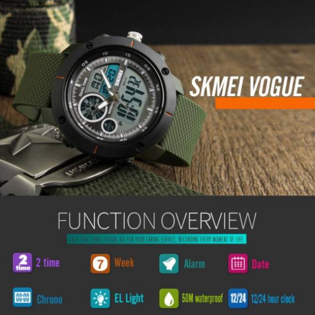SKMEI Jam Tangan Digital Analog Pria - 1361